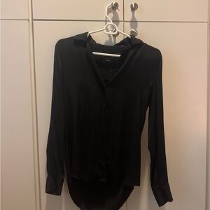 Quince Women's Washable Stretch Silk Notch Collar Blouse